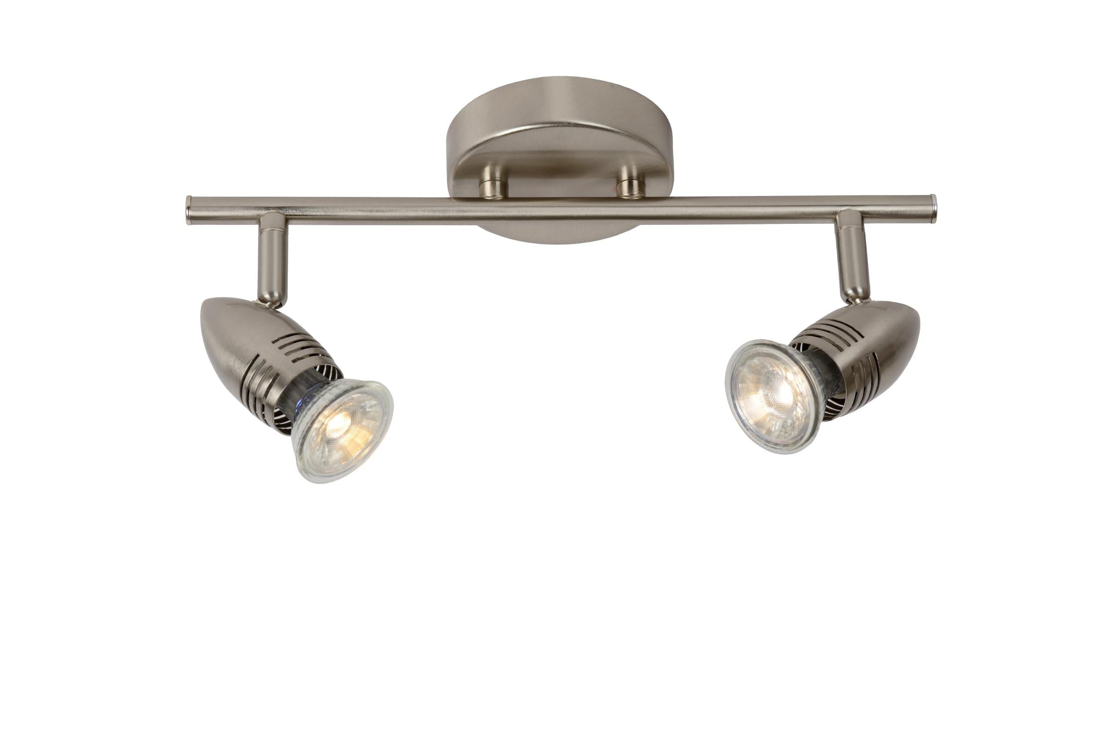 CARO-LED - Spot plafonnier - LED - GU10 - 2x5W 2700K - Chrome mat