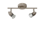 CARO-LED - Spot plafonnier - LED - GU10 - 2x5W 2700K - Chrome mat