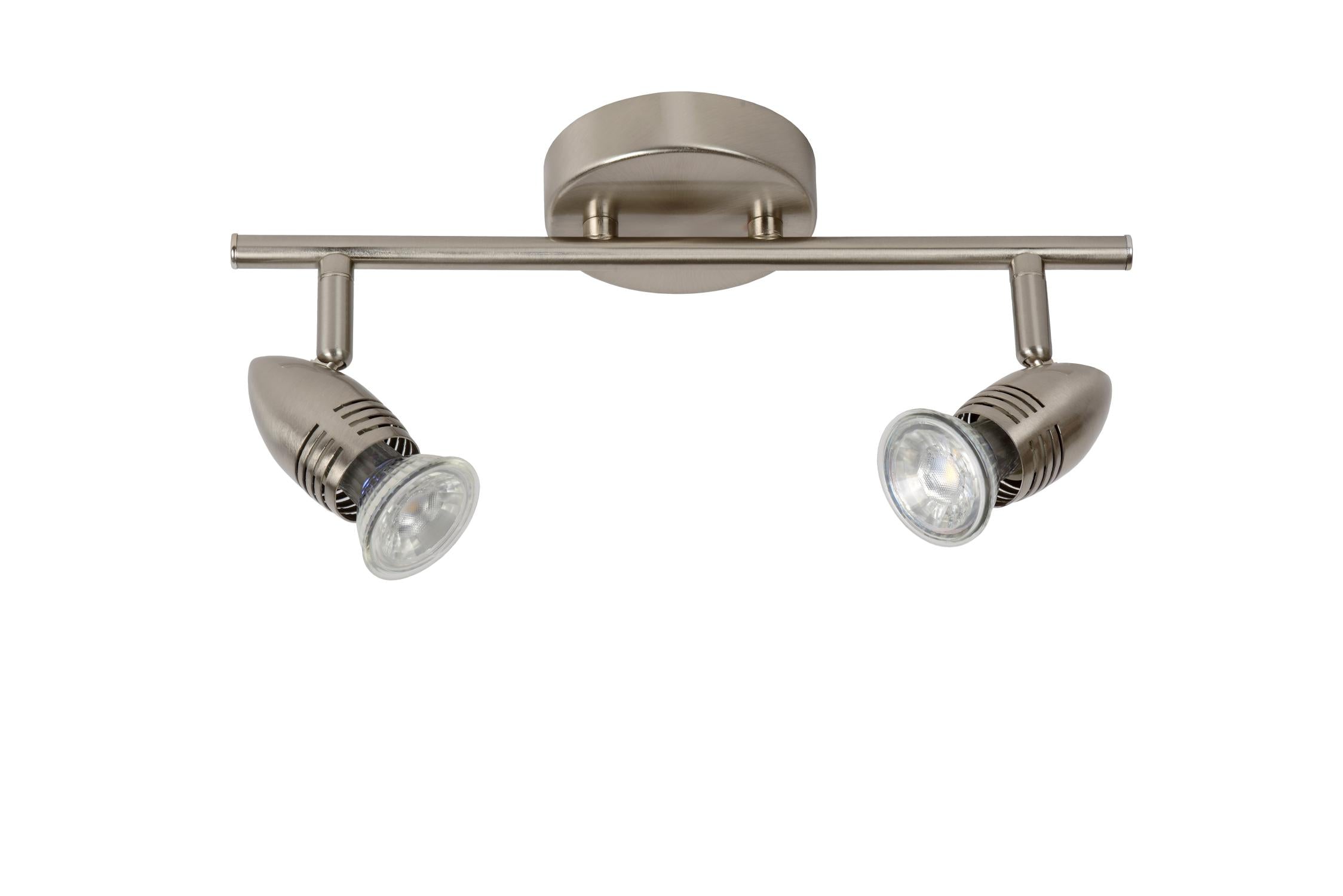 CARO-LED - Spot plafonnier - LED - GU10 - 2x5W 2700K - Chrome mat