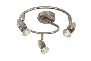 CARO-LED - Spot plafonnier - Ø 31 cm - LED - GU10 - 3x5W 2700K - Chrome mat