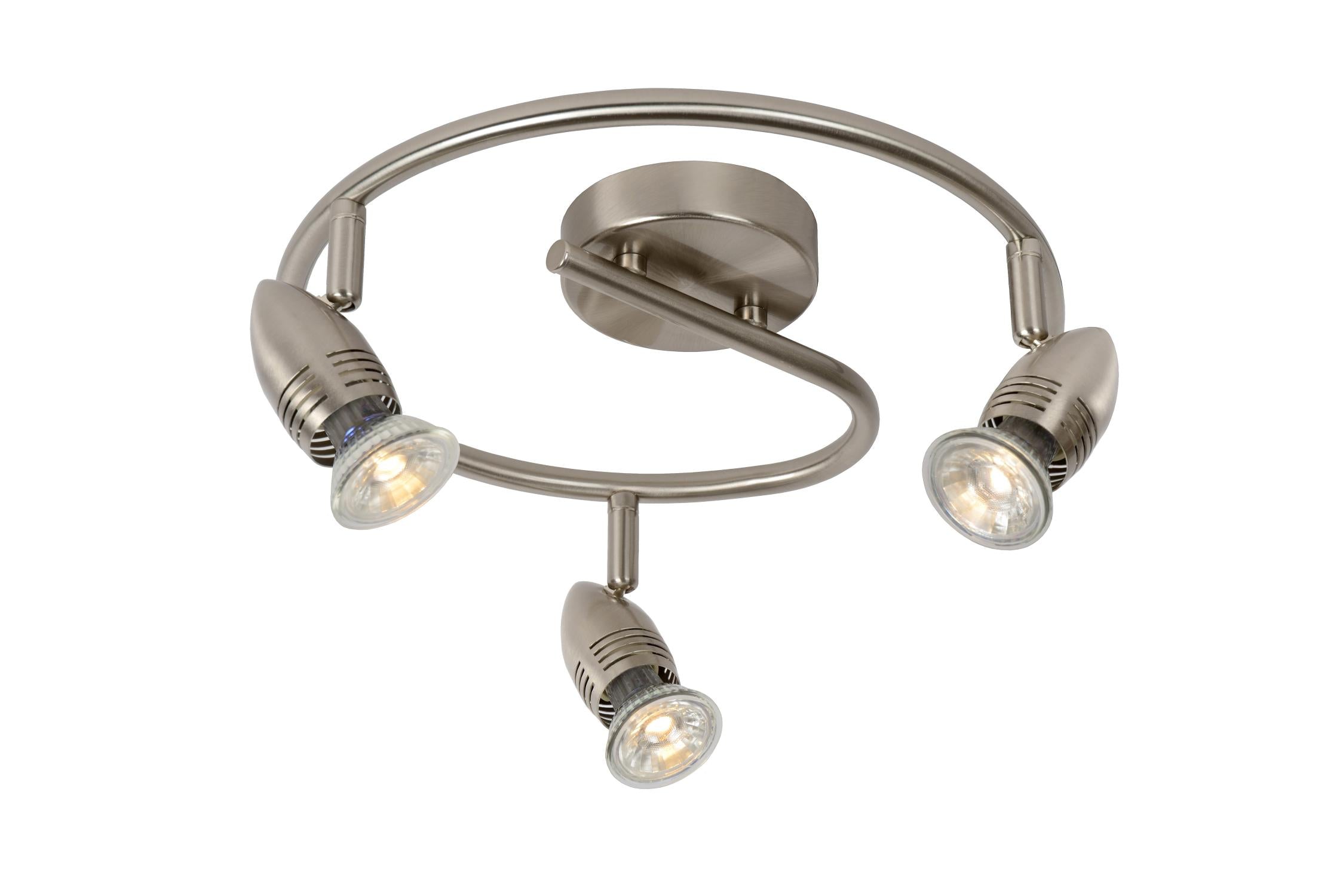 CARO-LED - Spot plafonnier - Ø 31 cm - LED - GU10 - 3x5W 2700K - Chrome mat