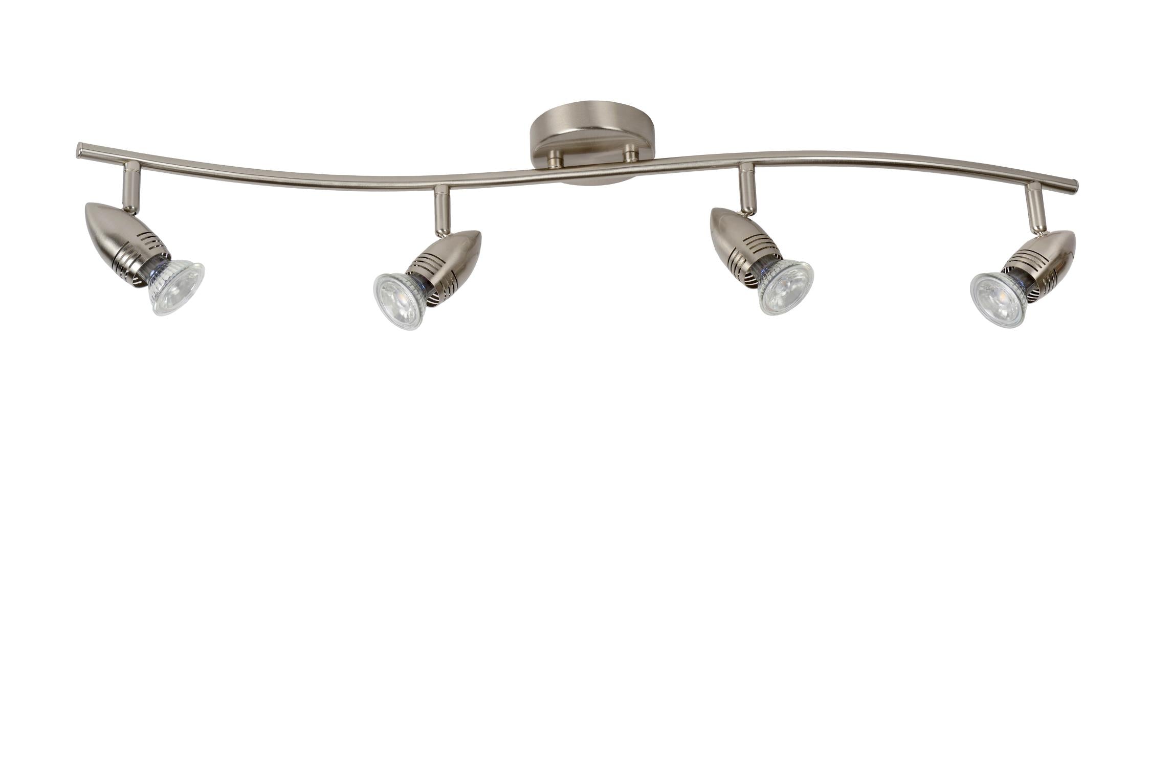 CARO-LED - Spot plafonnier - LED - GU10 - 4x5W 2700K - Chrome mat