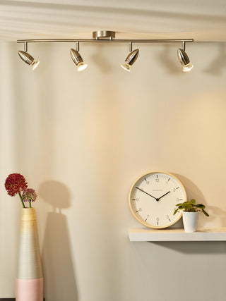 CARO-LED - Spot plafonnier - LED - GU10 - 4x5W 2700K - Chrome mat