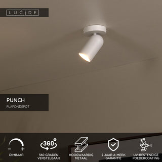 PUNCH - Spot plafonnier - 1xGU10 - Blanc