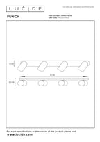PUNCH - Ceiling spot - 4xGU10 - Black