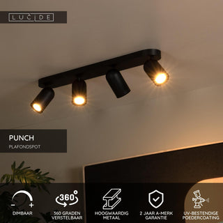 PUNCH - Ceiling spot - 4xGU10 - Black