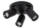 PUNCH - Spot plafonnier - Ø 21 cm - 3xGU10 - Noir