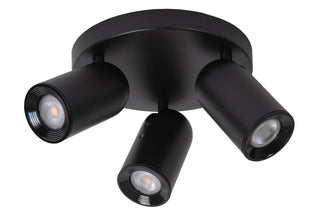 PUNCH - Spot plafonnier - Ø 21 cm - 3xGU10 - Noir