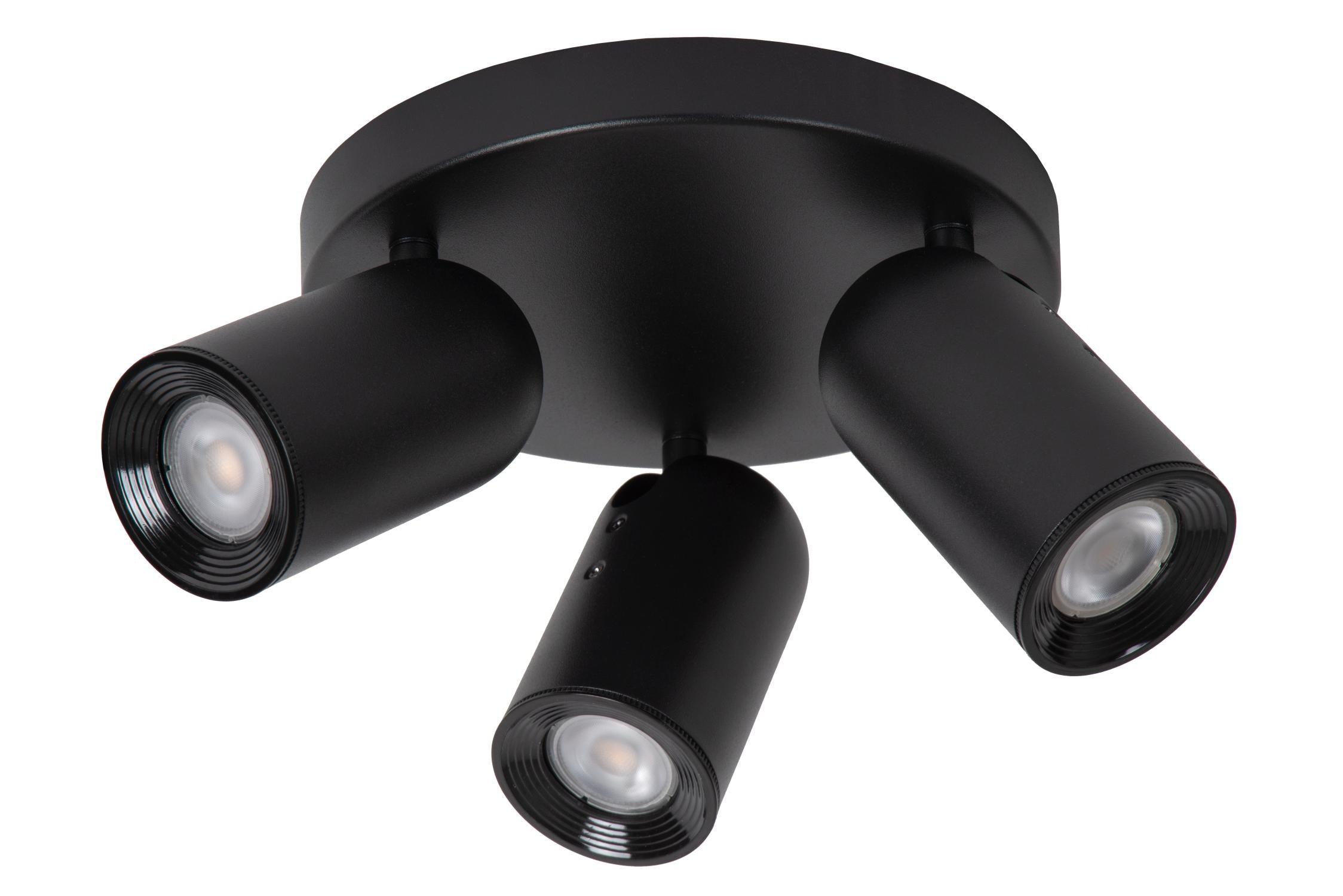 PUNCH - Spot plafonnier - Ø 21 cm - 3xGU10 - Noir
