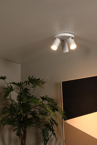PUNCH - Plafondspot - Ø 21 cm - 3xGU10 - Wit
