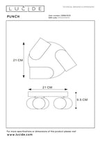 PUNCH - Plafondspot - Ø 21 cm - 3xGU10 - Wit