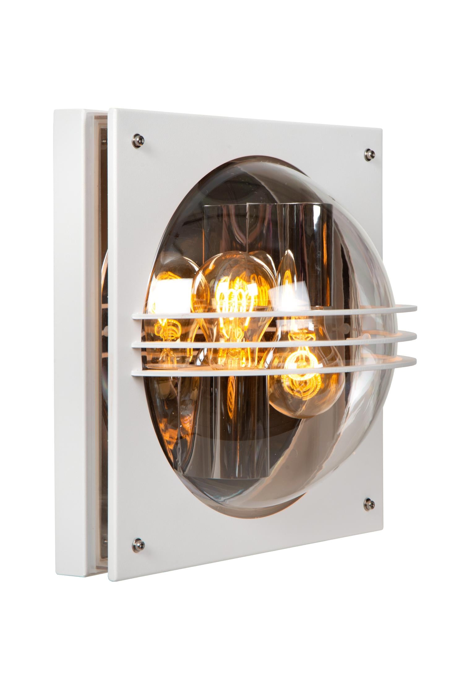 PRIVAS - Wandlamp Binnen/Buiten - 2xE27 - IP44 - Wit