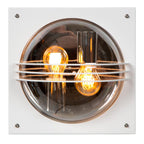 PRIVAS - Wandlamp Binnen/Buiten - 2xE27 - IP44 - Wit