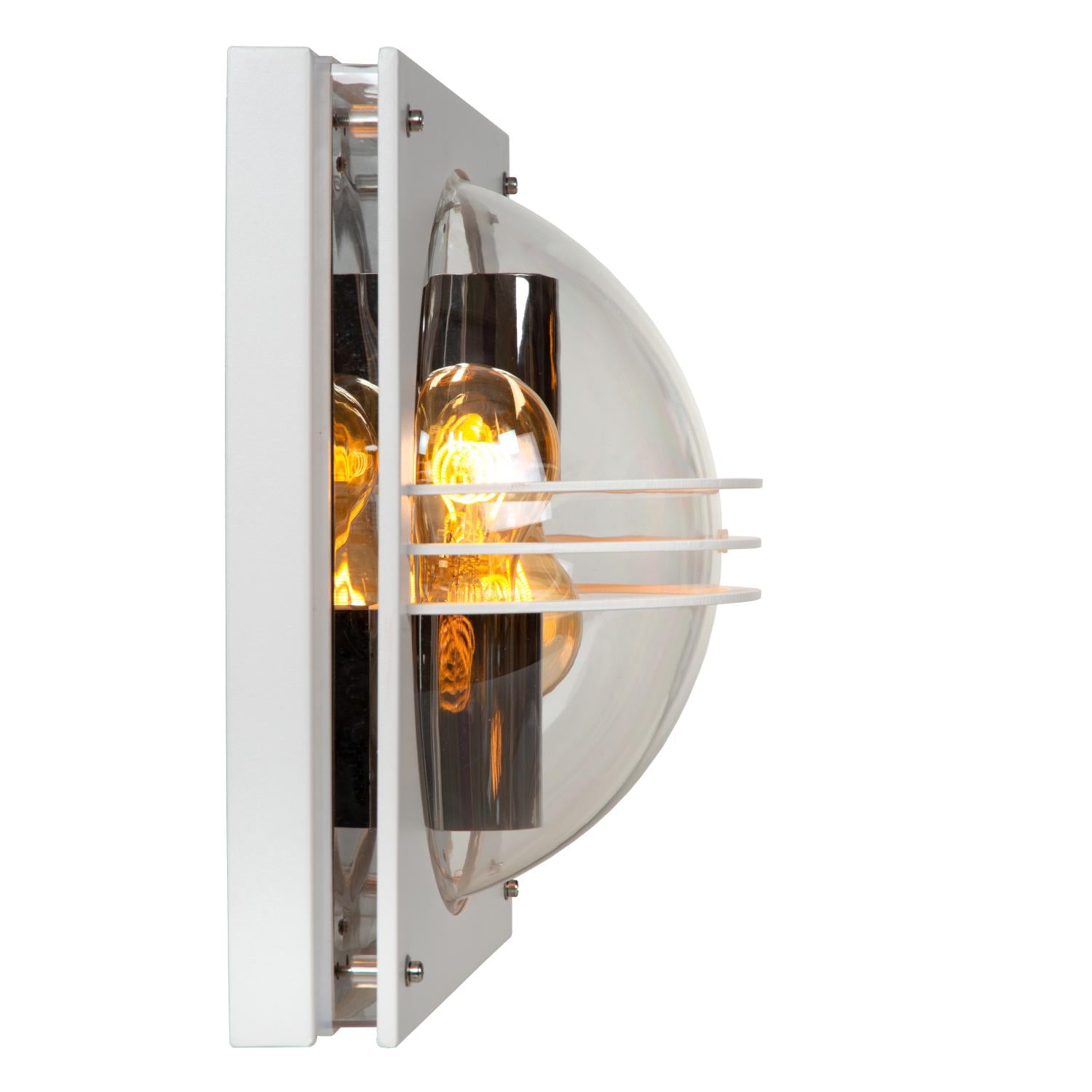 PRIVAS - Wandlamp Binnen/Buiten - 2xE27 - IP44 - Wit