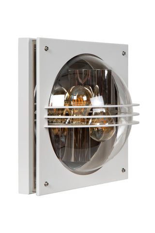 PRIVAS - Wandlamp Binnen/Buiten - 2xE27 - IP44 - Wit