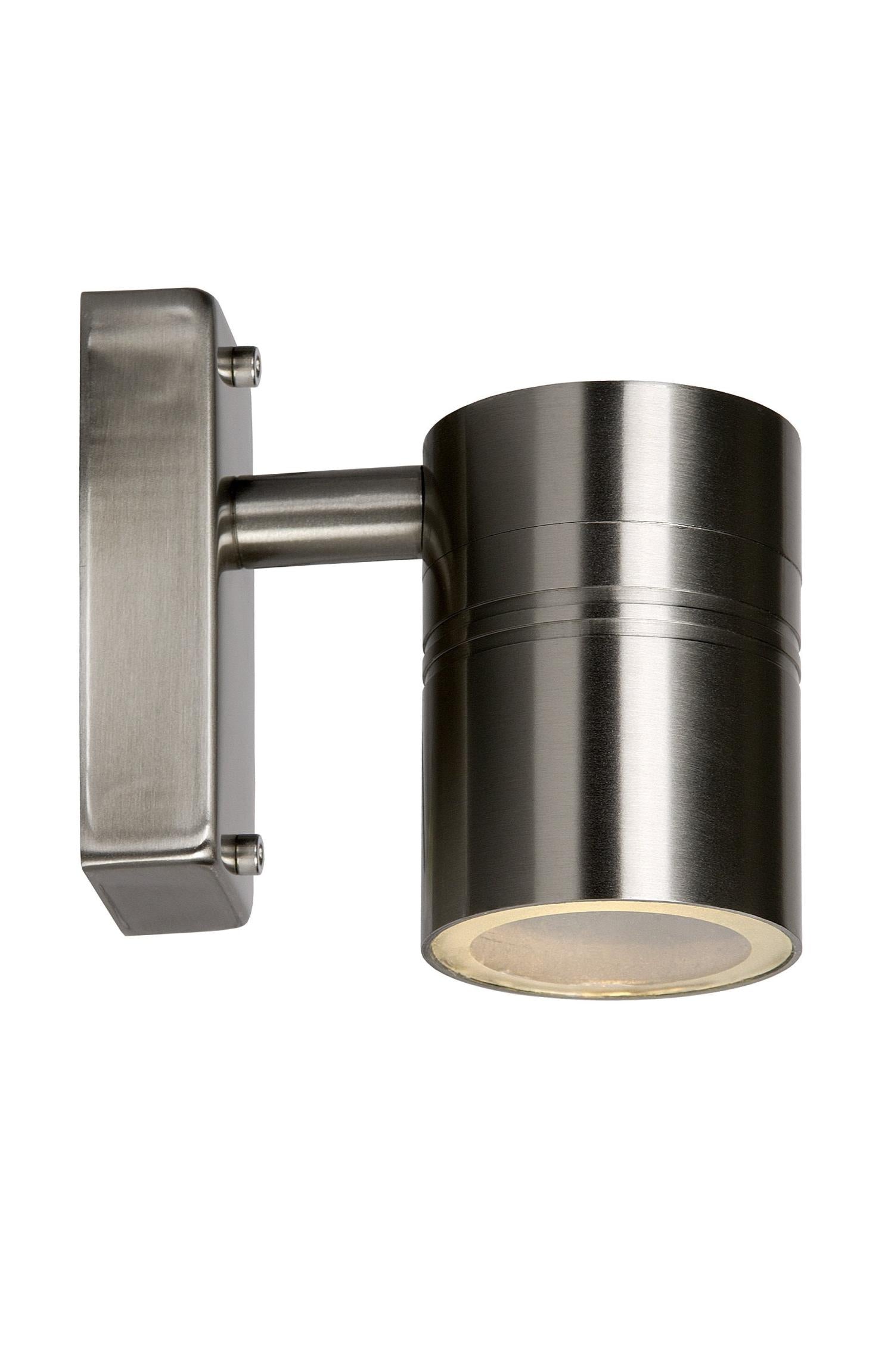 ARNE-LED - Wandspot / Wandlamp Binnen/Buiten - Ø 6,3 cm - LED - GU10 - 1x5W 2700K - IP44 - Mat chroom