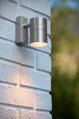 ARNE-LED - Wandspot / Wandlamp Binnen/Buiten - Ø 6,3 cm - LED - GU10 - 1x5W 2700K - IP44 - Mat chroom