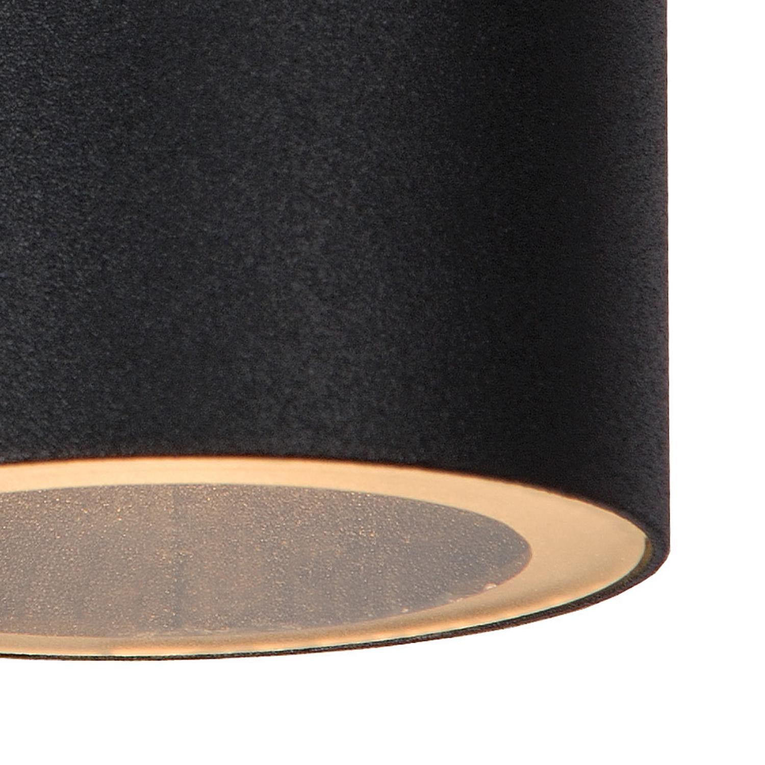 ARNE-LED - Wall spot / Wall light Indoor/Outdoor - Ø 6.3 cm - LED - GU10 - 1x5W 2700K - IP44 - Black
