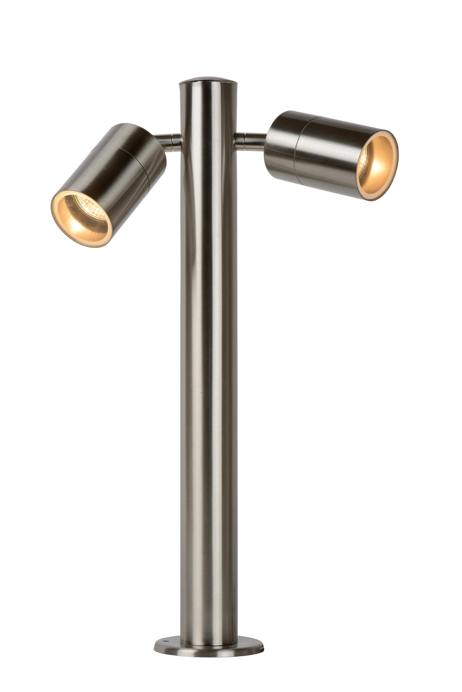 ARNE-LED - Sokkellamp - Ø 6,3 cm - LED - GU10 - 2x5W 2700K - IP44 - Mat chroom