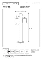 ARNE-LED - Sokkellamp - Ø 6,3 cm - LED - GU10 - 2x5W 2700K - IP44 - Mat chroom