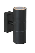 ARNE-LED - Wall spot / Wall light Indoor/Outdoor - Ø 6.3 cm - LED - GU10 - 2x5W 2700K - IP44 - Black