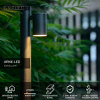 ARNE-LED - Sokkellamp - Ø 6,3 cm - LED - GU10 - 1x5W 2700K - IP44 - Zwart