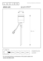 ARNE-LED - Tuinspot - Ø 6,3 cm - LED - GU10 - 1x5W 2700K - IP44 - Zwart
