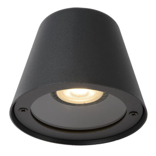 DINGO-LED - Wandlamp Binnen/Buiten - LED Dimb. - GU10 - 1x5W 3000K - IP44 - Antraciet