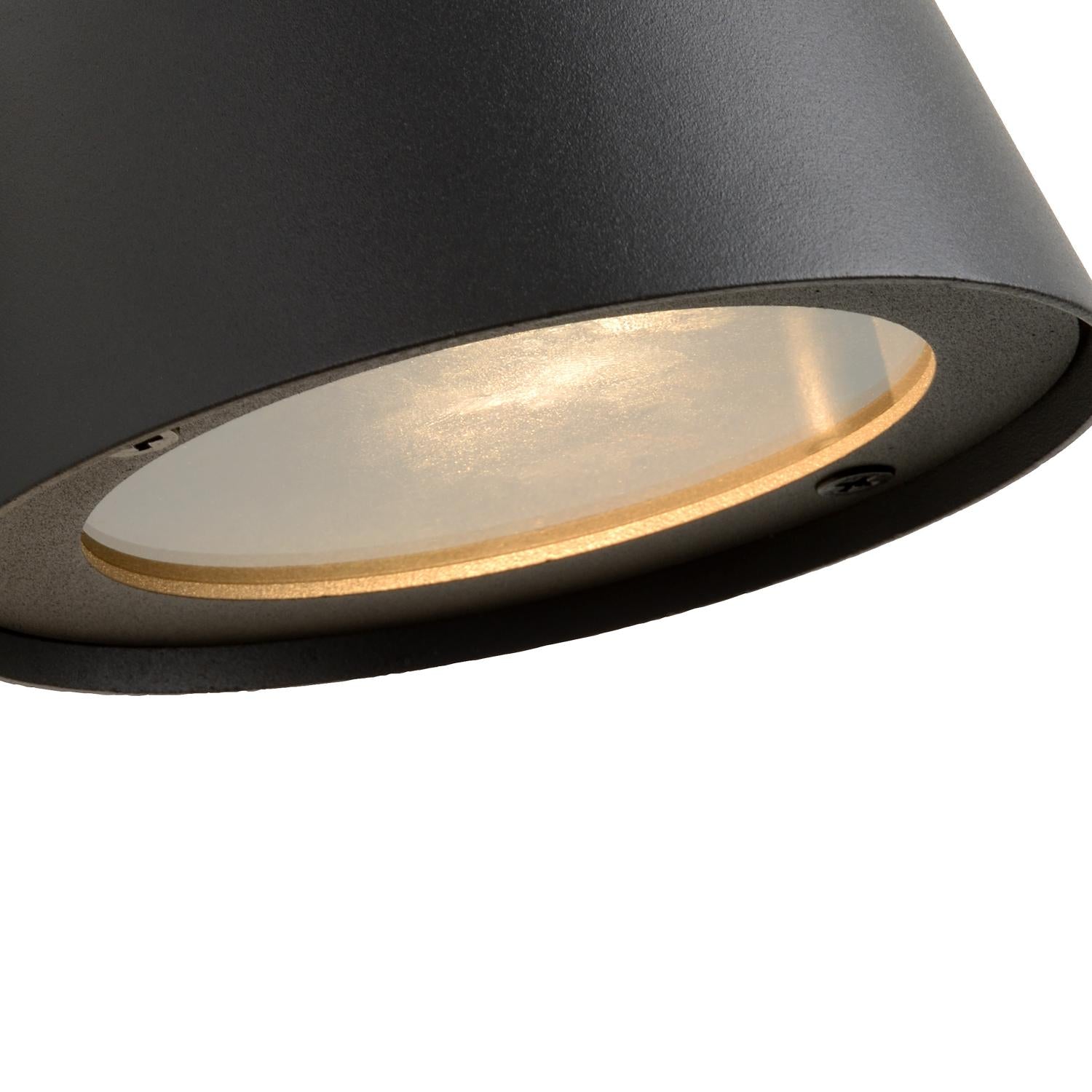 DINGO-LED - Wandlamp Binnen/Buiten - LED Dimb. - GU10 - 1x5W 3000K - IP44 - Antraciet