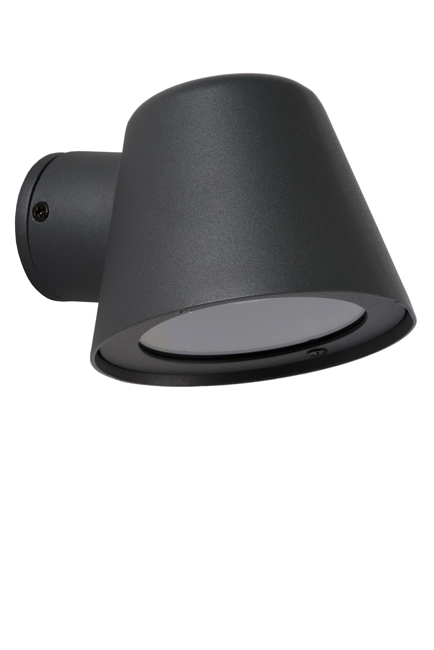 DINGO-LED - Wandlamp Binnen/Buiten - LED Dimb. - GU10 - 1x5W 3000K - IP44 - Antraciet