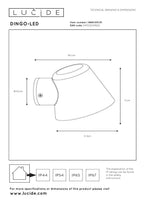 DINGO-LED - Wall light Indoor/Outdoor - LED Dimmable - GU10 - 1x5W 3000K - IP44 - White
