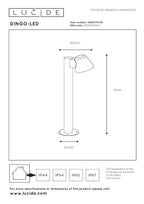 DINGO-LED - Lampe socle - LED Var. - GU10 - 1x5W 3000K - IP44 - Anthracite