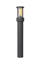 LORI - Sokkellamp - 1xE27 - IP44 - Dag/nacht sensor - Antraciet