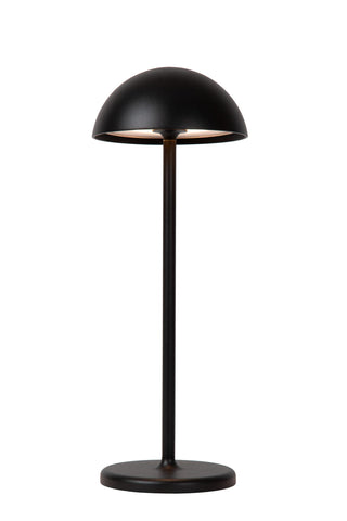 JOY - Oplaadbare Tafellamp Binnen/Buiten - Accu/Batterij - Ø 12 cm - LED Dimb. - 1x1,5W 3000K - IP54 - Zwart