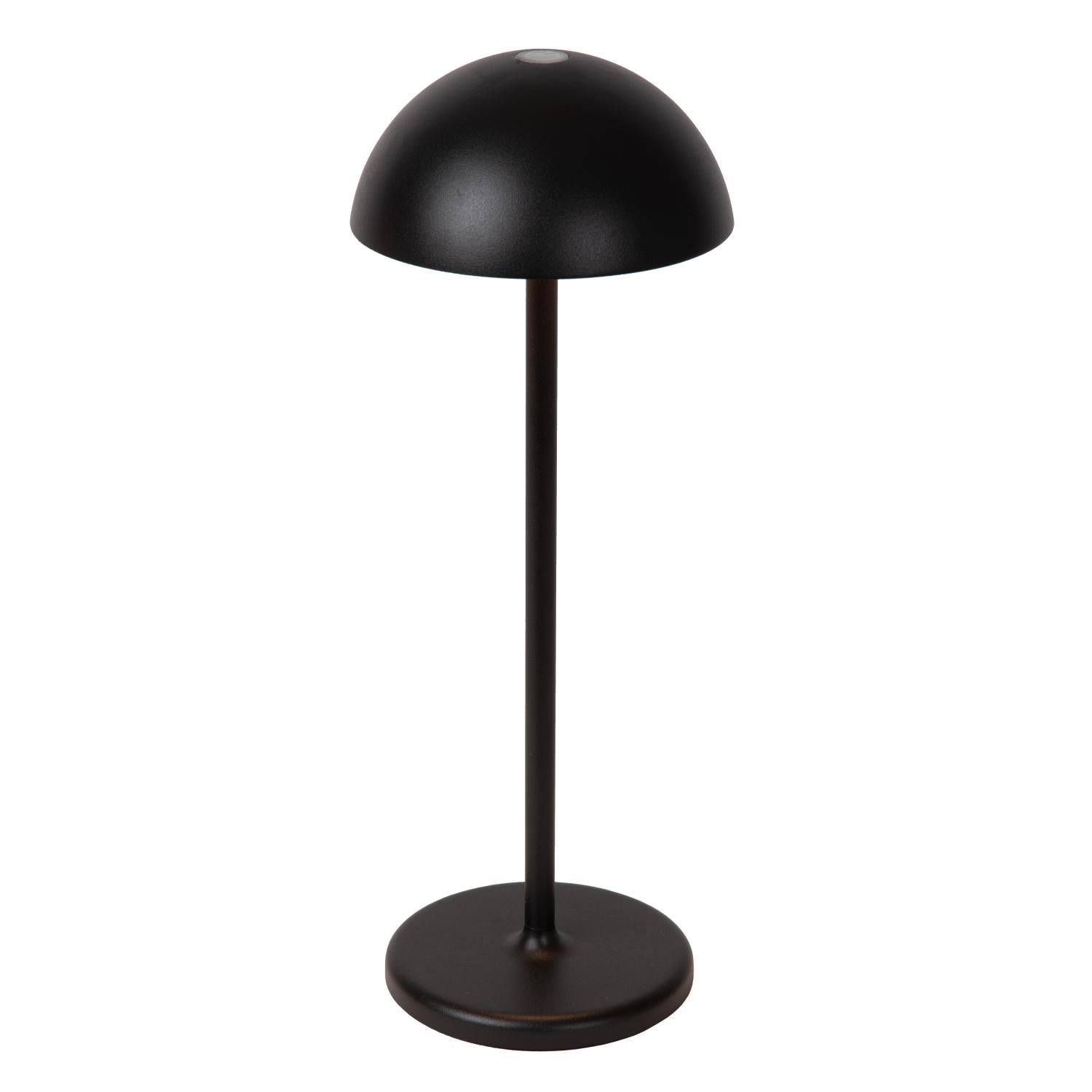 JOY - Oplaadbare Tafellamp Binnen/Buiten - Accu/Batterij - Ø 12 cm - LED Dimb. - 1x1,5W 3000K - IP54 - Zwart