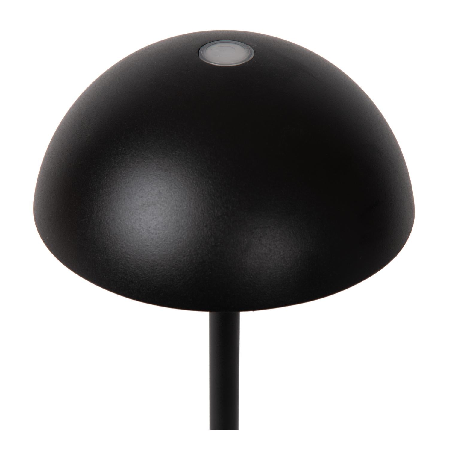 JOY - Oplaadbare Tafellamp Binnen/Buiten - Accu/Batterij - Ø 12 cm - LED Dimb. - 1x1,5W 3000K - IP54 - Zwart