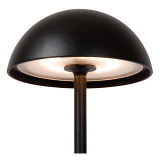 JOY - Oplaadbare Tafellamp Binnen/Buiten - Accu/Batterij - Ø 12 cm - LED Dimb. - 1x1,5W 3000K - IP54 - Zwart