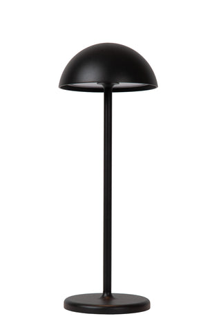 JOY - Oplaadbare Tafellamp Binnen/Buiten - Accu/Batterij - Ø 12 cm - LED Dimb. - 1x1,5W 3000K - IP54 - Zwart