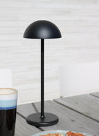 JOY - Oplaadbare Tafellamp Binnen/Buiten - Accu/Batterij - Ø 12 cm - LED Dimb. - 1x1,5W 3000K - IP54 - Zwart