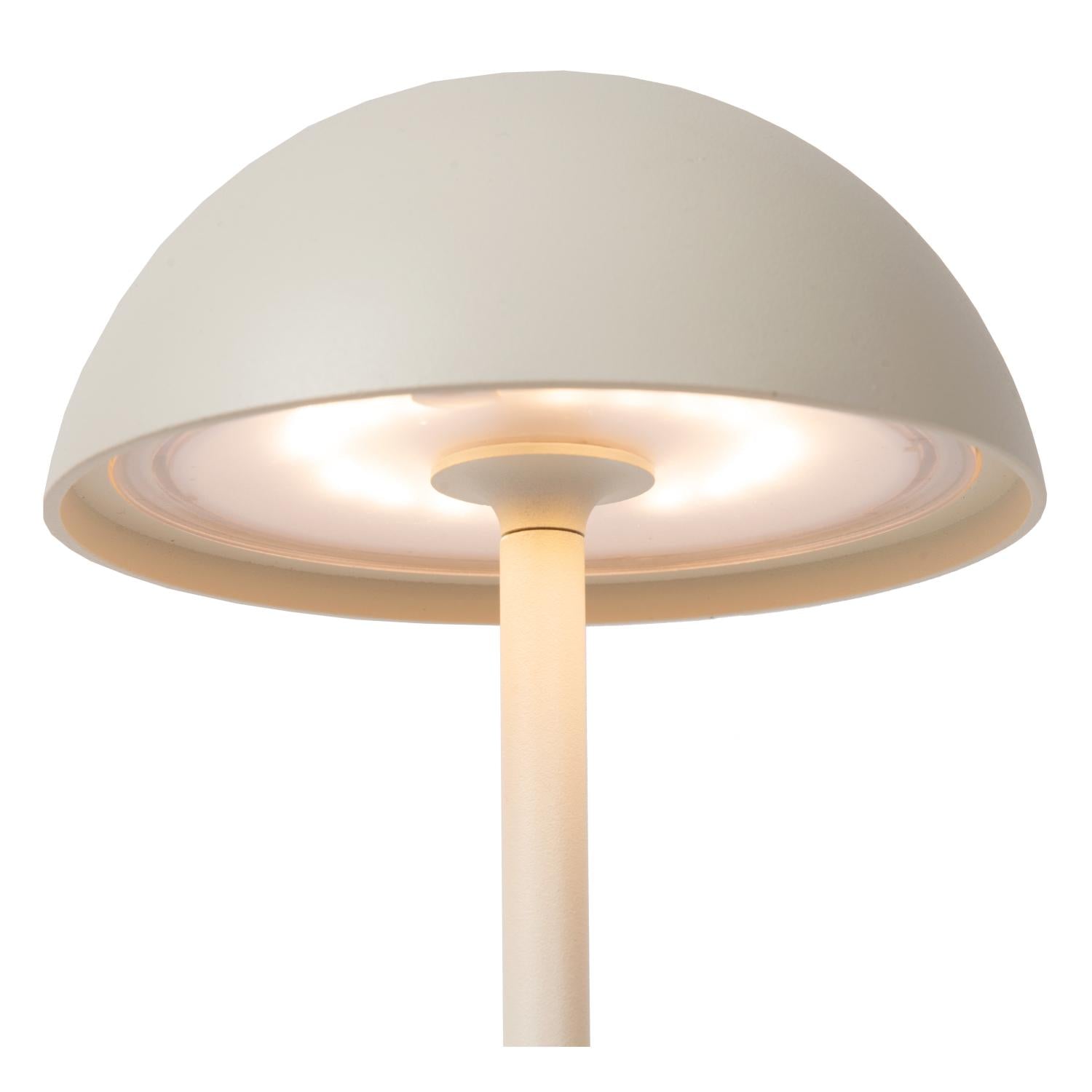 JOY - Rechargeable table lamp Indoor/Outdoor - Battery - Ø 12 cm - LED Dimmable - 1x1.5W 3000K - IP54 - White