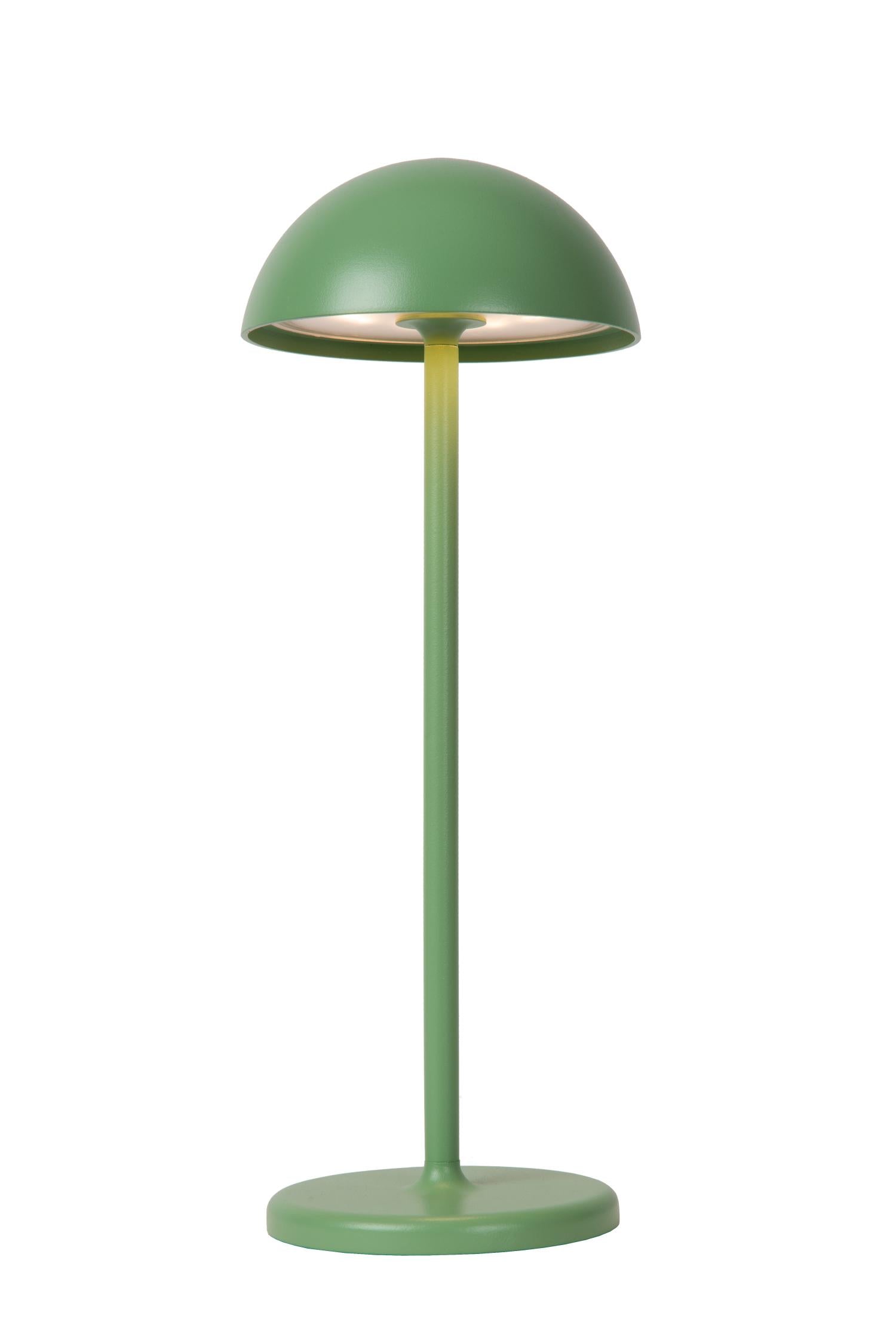 JOY - Oplaadbare Tafellamp Binnen/Buiten - Accu/Batterij - Ø 12 cm - LED Dimb. - 1x1,5W 3000K - IP54 - Groen