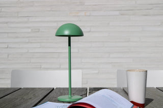 JOY - Oplaadbare Tafellamp Binnen/Buiten - Accu/Batterij - Ø 12 cm - LED Dimb. - 1x1,5W 3000K - IP54 - Groen
