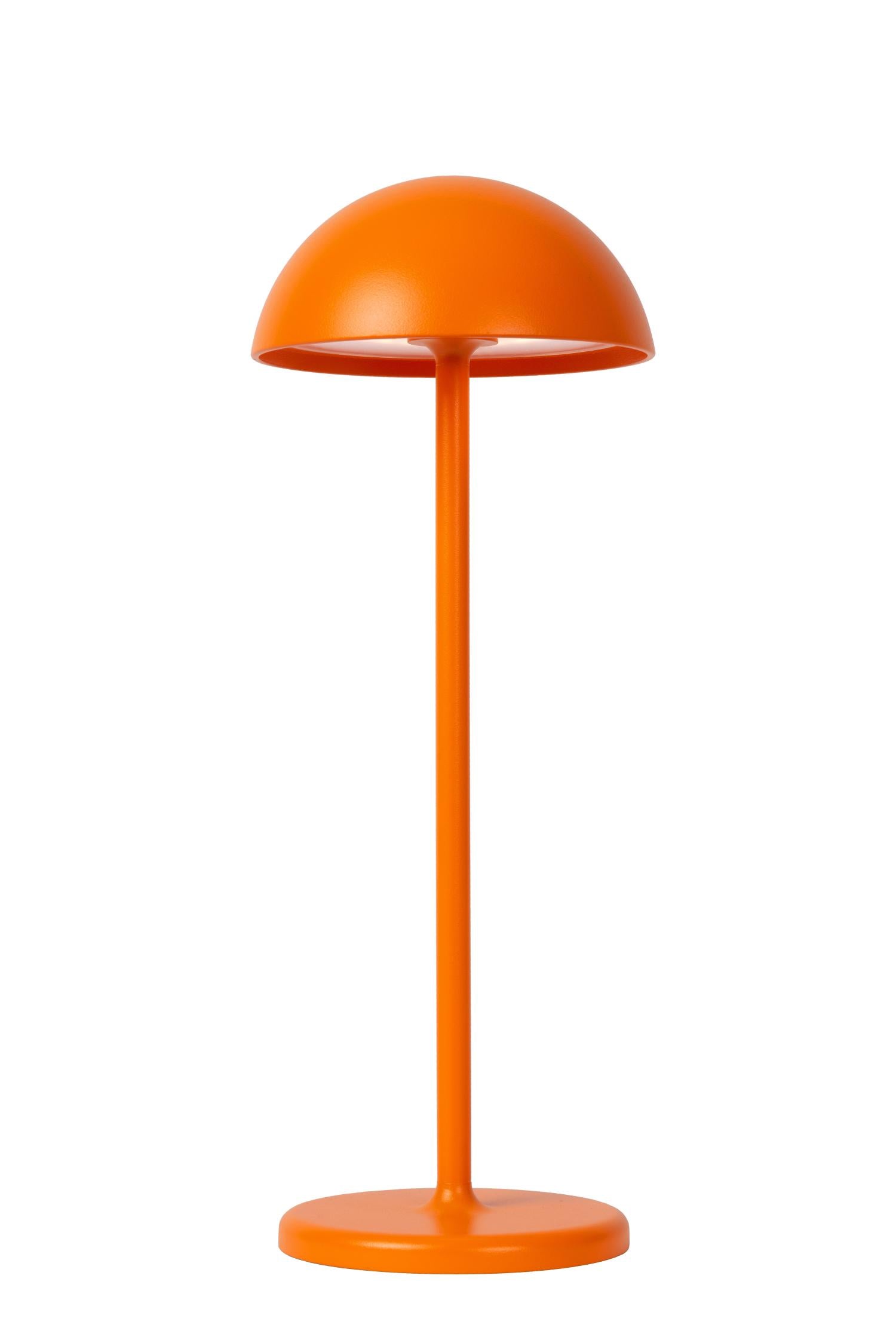 JOY - Oplaadbare Tafellamp Binnen/Buiten - Accu/Batterij - Ø 12 cm - LED Dimb. - 1x1,5W 3000K - IP54 - Oranje