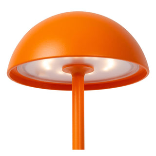JOY - Oplaadbare Tafellamp Binnen/Buiten - Accu/Batterij - Ø 12 cm - LED Dimb. - 1x1,5W 3000K - IP54 - Oranje