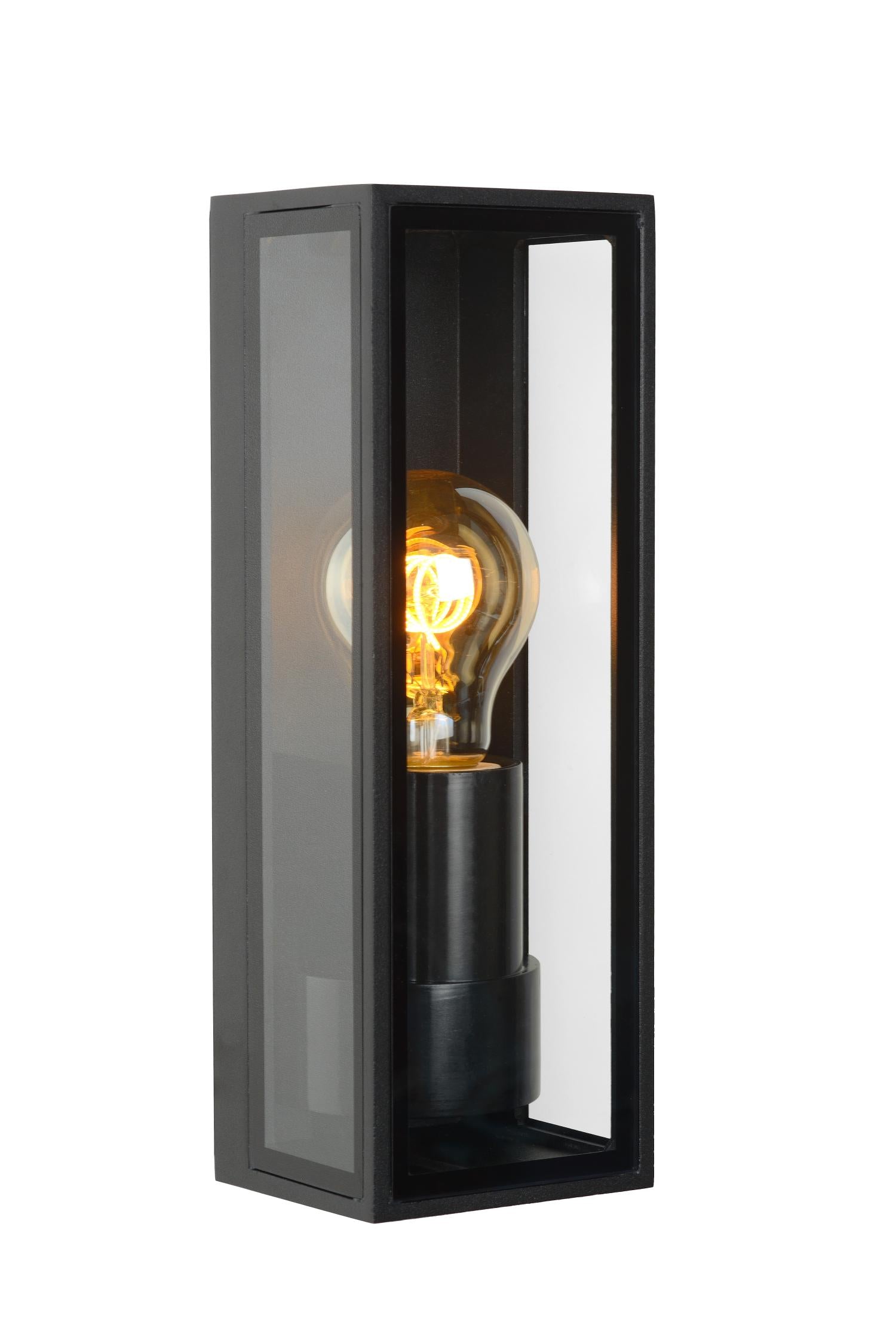 DUKAN - Applique murale Intérieur/Extérieur - 1xE27 - IP65 - Noir