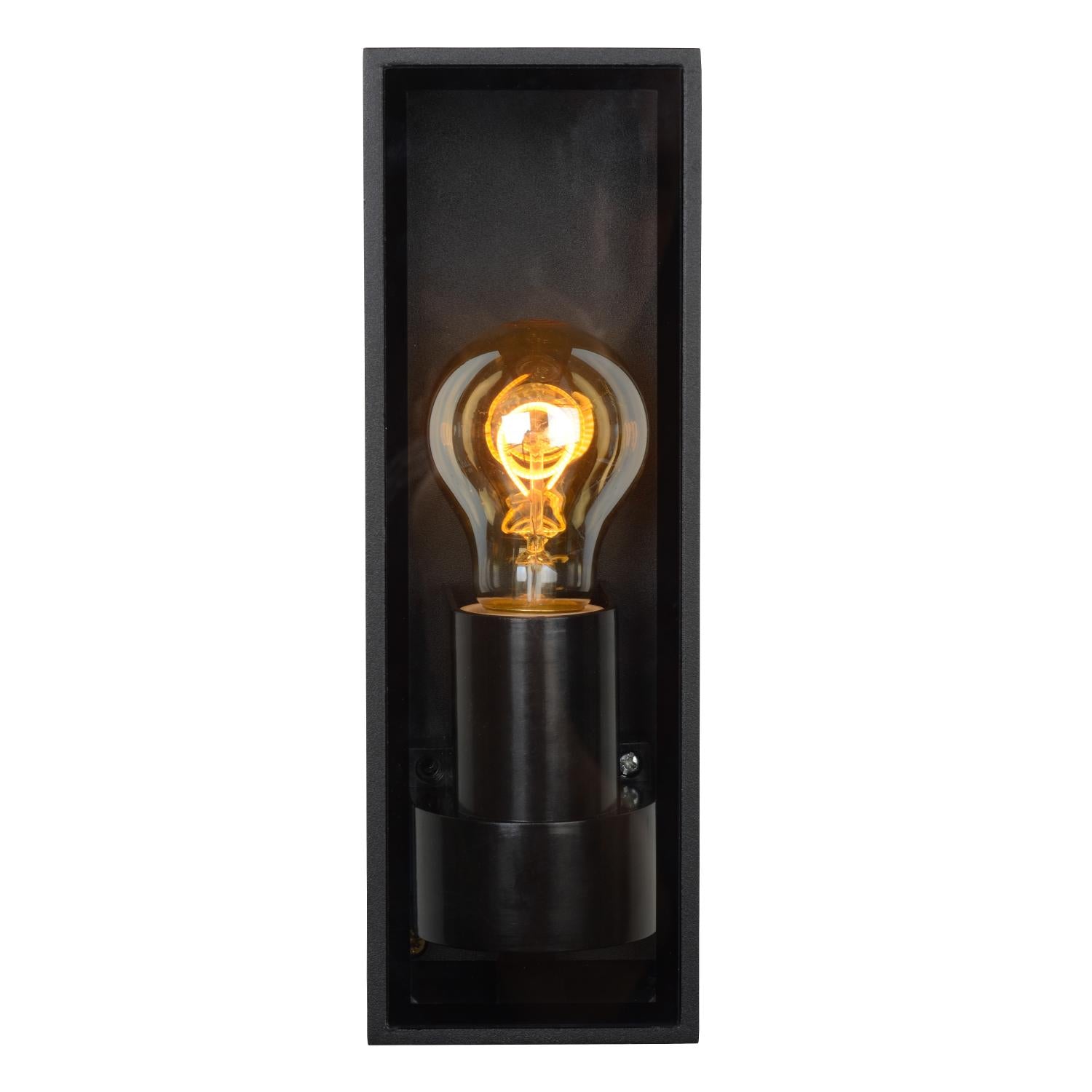 DUKAN - Applique murale Intérieur/Extérieur - 1xE27 - IP65 - Noir
