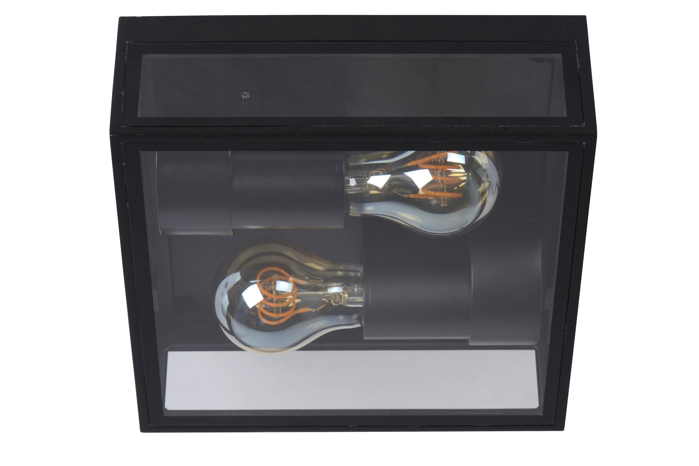 DUKAN - Plafonnière Binnen/Buiten - 2xE27 - IP65 - Zwart