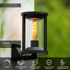 CADIX - Wandlamp Binnen/Buiten - 1xE27 - IP65 - Zwart