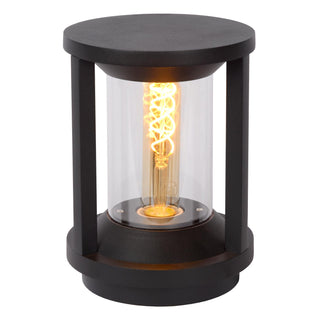 CADIX - Sokkellamp - Ø 16 cm - 1xE27 - IP65 - Zwart
