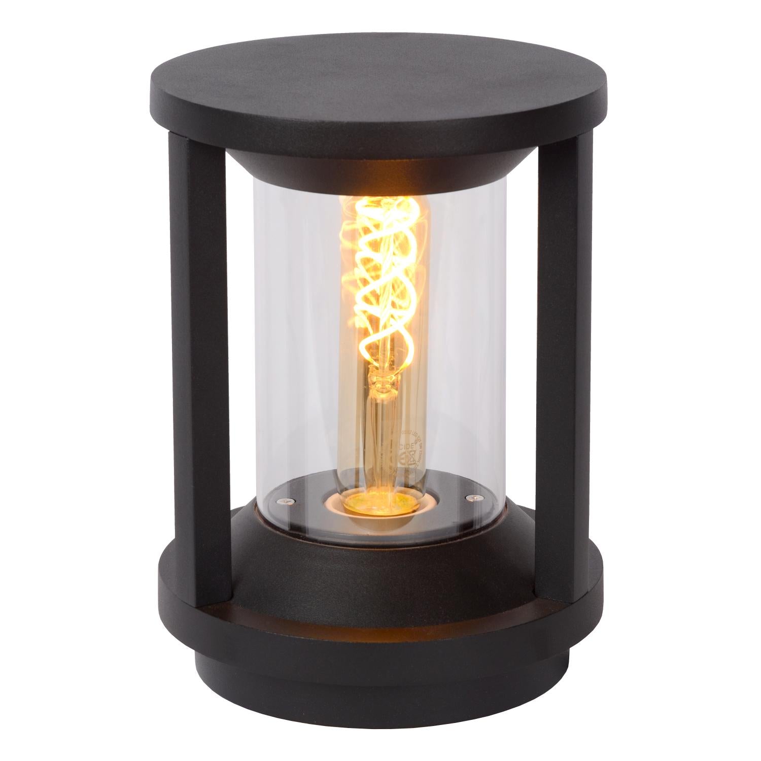 CADIX - Sokkellamp - Ø 16 cm - 1xE27 - IP65 - Zwart
